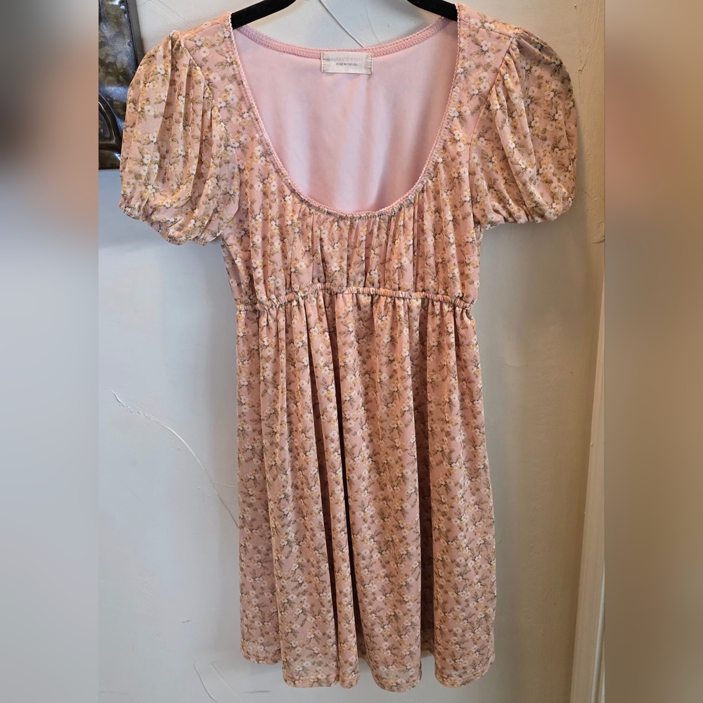 Altar'd State Blush Floral Mini Dress XS - Picture 1 of 6